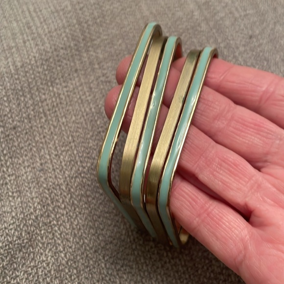 Set of 5 Square Bangle Bracelets - Picture 7 of 7